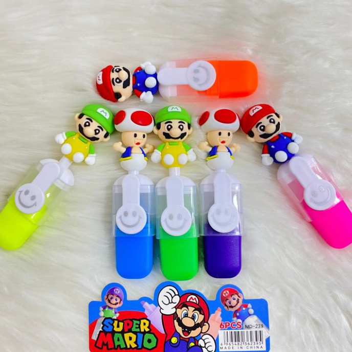 

KP8 Stabilo m motif karakter mario hhlhter stabilo lucu 6in1