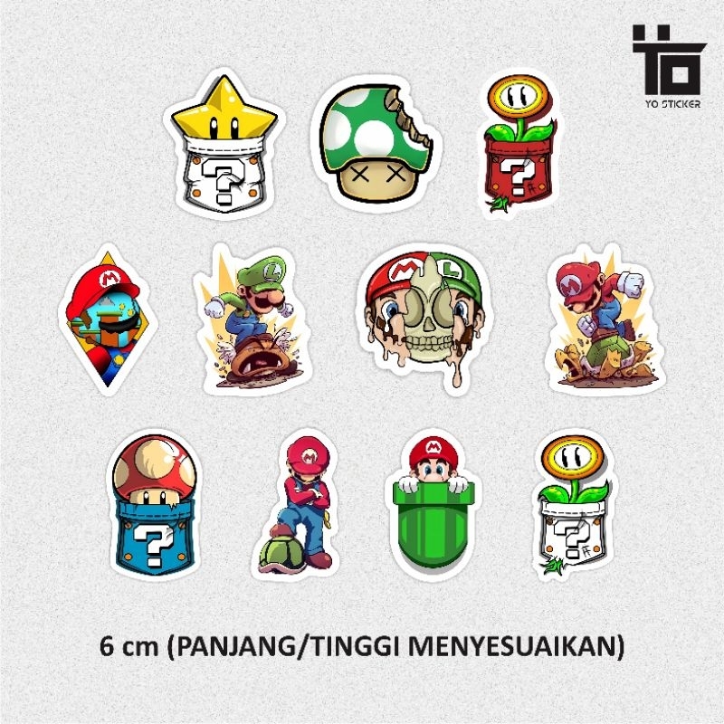 

STICKER SUPER MARIO BROS SERIES/STICKER KEREN/STICKER VIRAL