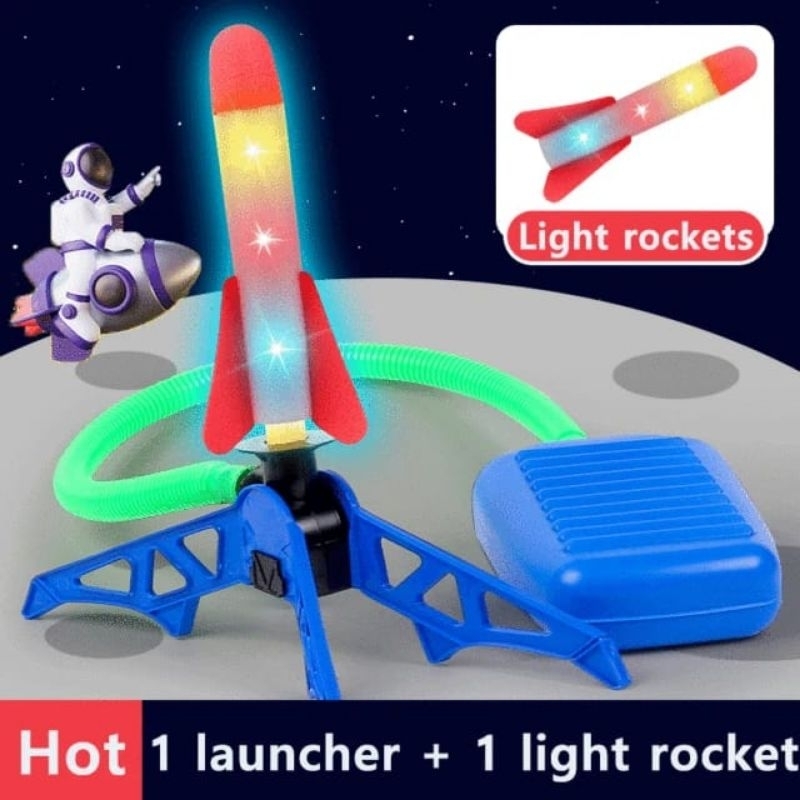 1010 mainan roket injak meluncur/mainan roket terbang/toys