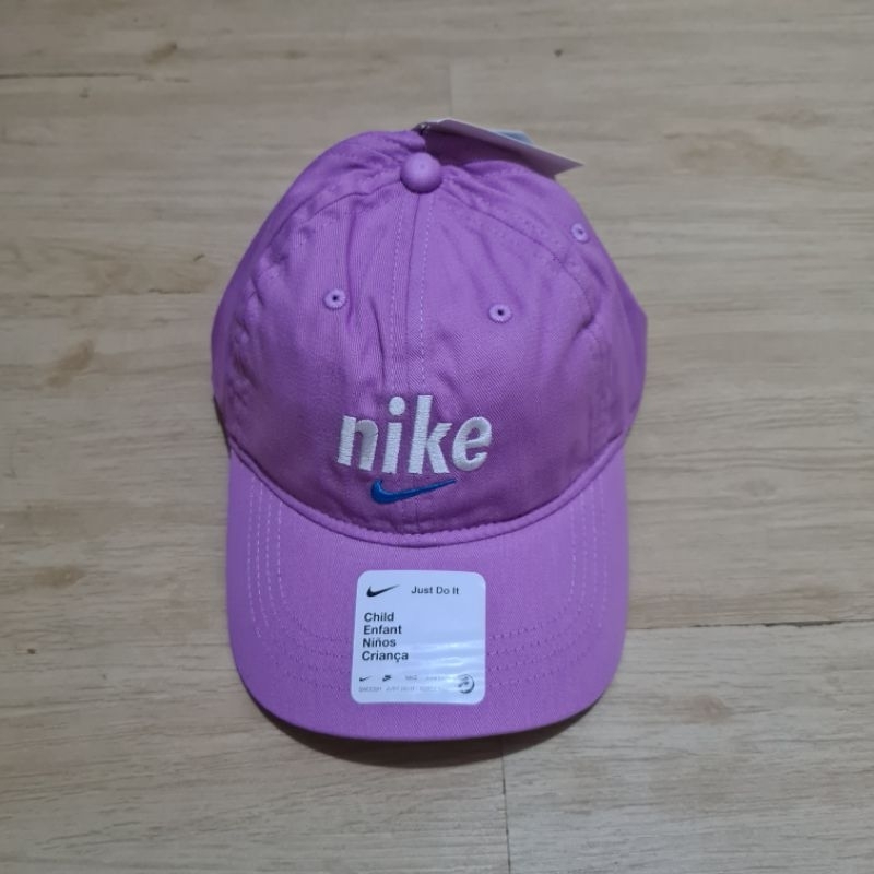 Topi Anak NIKE Swoosh Curve Brim Cap Purple Original