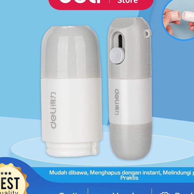 

KI3 Deli Roller Stamp Stempel Pelindung 2 in 1 Dengan Cutter Penghapus Nama Resi JQ12X