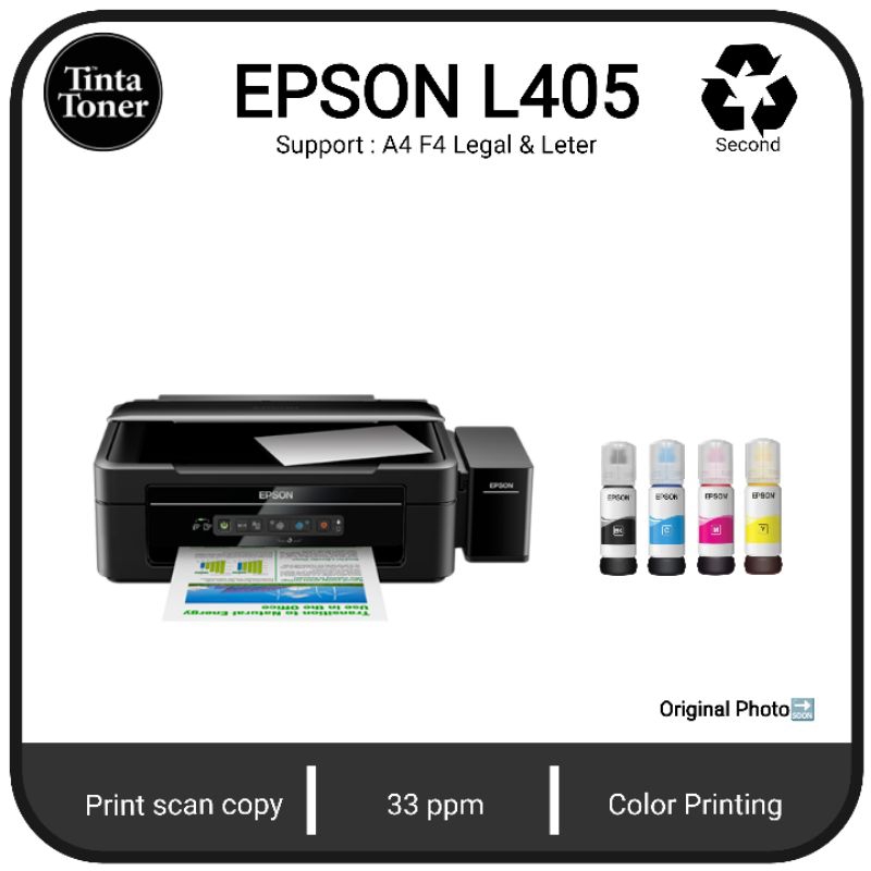 Epson L405 print scan copy werles multifungsi plus tinta 1 shet