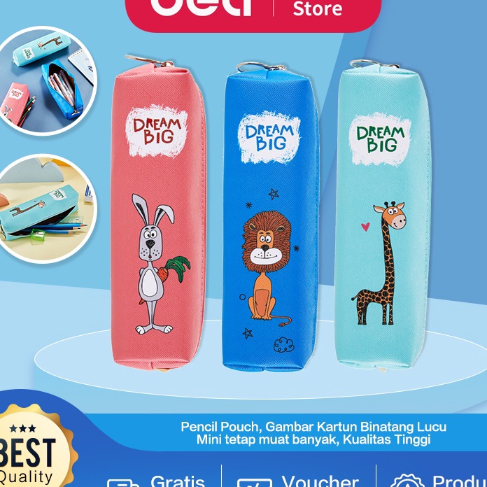 

Langka Deli Pencil Pouch Tempat Pensil Gambar Kartun Kelinci Singa Jerapah Lucu 2 CM Muat EH9