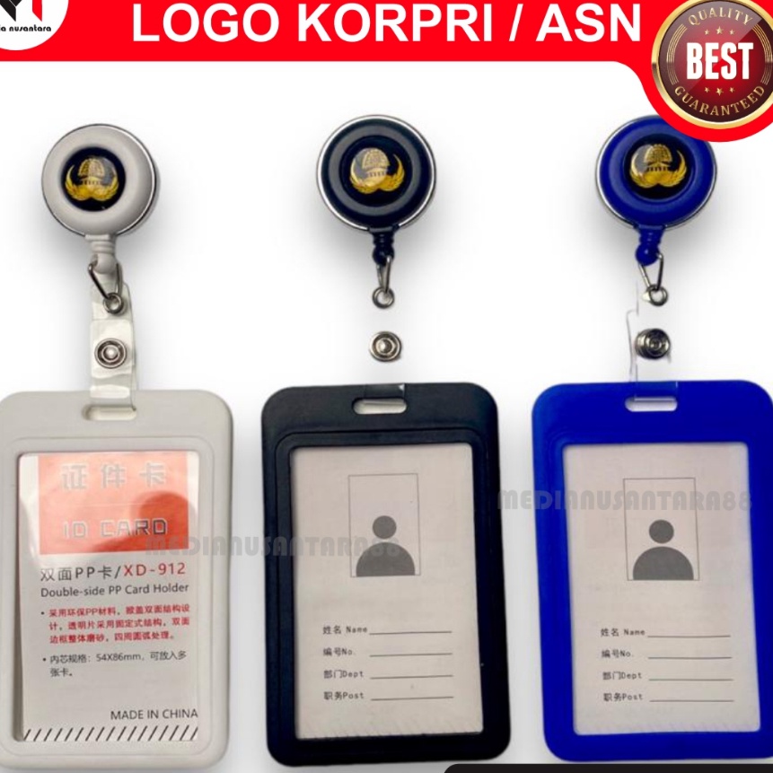 

Terbaik Yoyo ID Card Logo KORI ASN PNS Dengan Holder Card