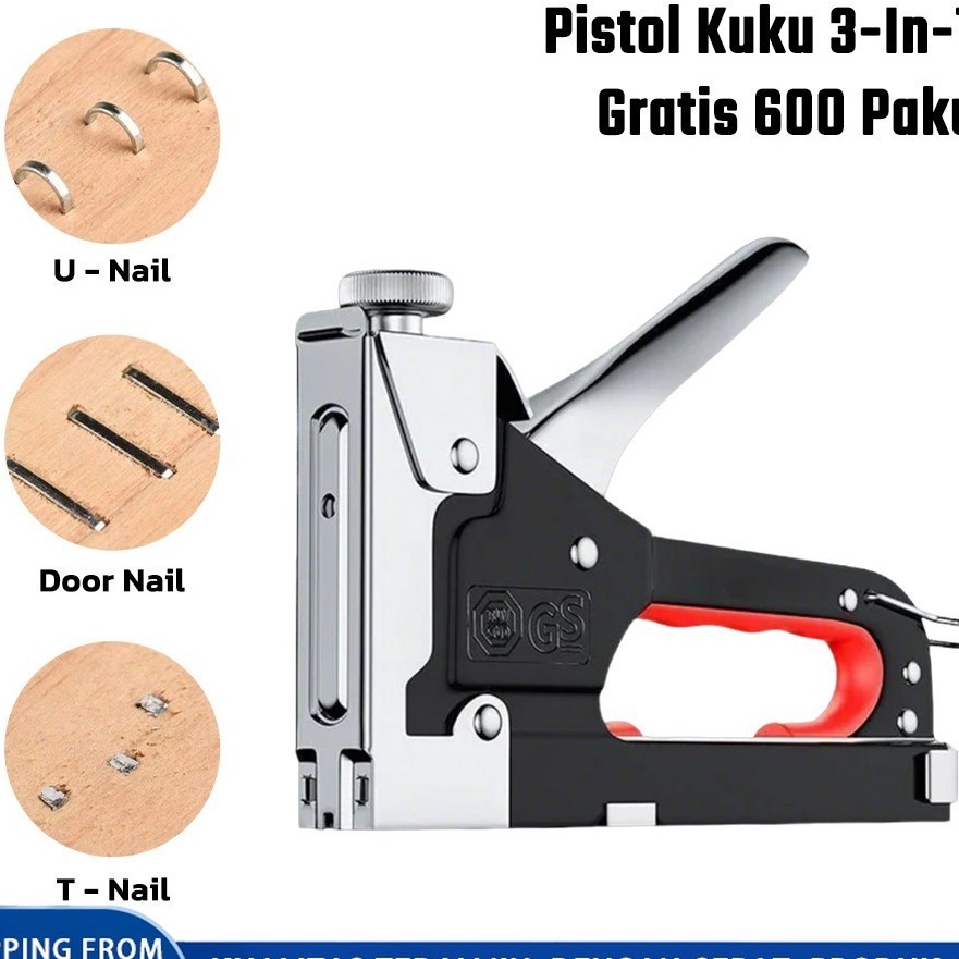 

KF7 Gratis 6 paku 3 In 1 Kuku Stapler Konsi Konsi Furnitur DIY Pelapis Pelapis Stapler Multifungsi Stapler Dekorasi Rumah Alat Pertukangan