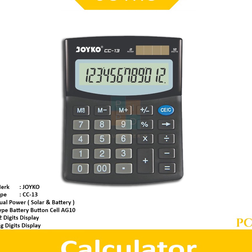 

FG2 JOYKO Calculator Kalkulator CC13 12 Dits Pcs