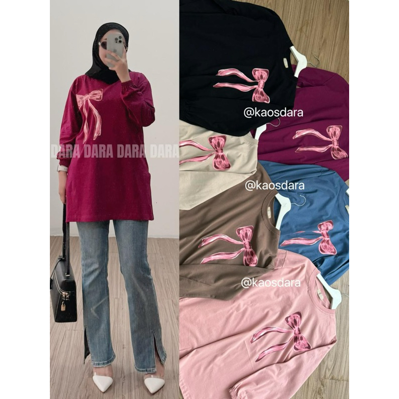 KAOS DARA NEW PITA LENGAN KARET // Kaos wanita combed premium