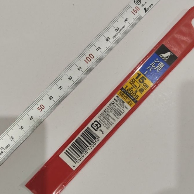 

Limit SHINWA 135 Penggaris Stainless Steel Lurus 15 cm Rule Hard Chrome JIS 15mm