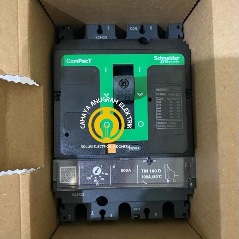 MCCB SCHNEIDER NSX100F100A 3P NSX100N 100 A 3 Poel Schneider
