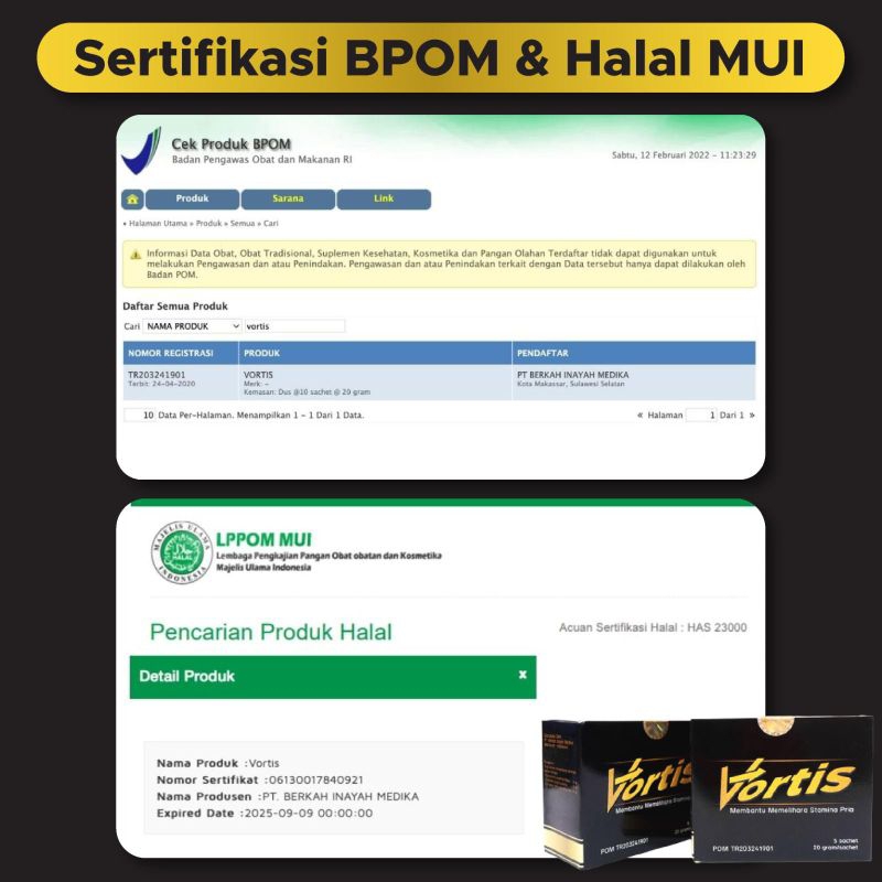 VORTIS Herbal Original dr. Yusuf Bachmid Stamina Pria Obat Kuat