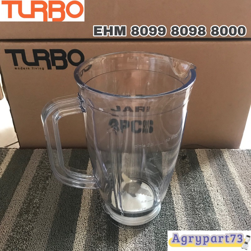 Gelas Plastik Blender + Pisau Turbo EHM 8099 8098 8000 Tanpa Tutup Original