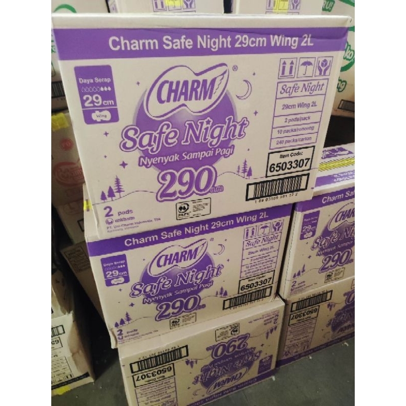 Charm malam 29 cm / charm safe night 29cm 1 Dus isi 24 renceng (perdus/ kardus/ karton)
