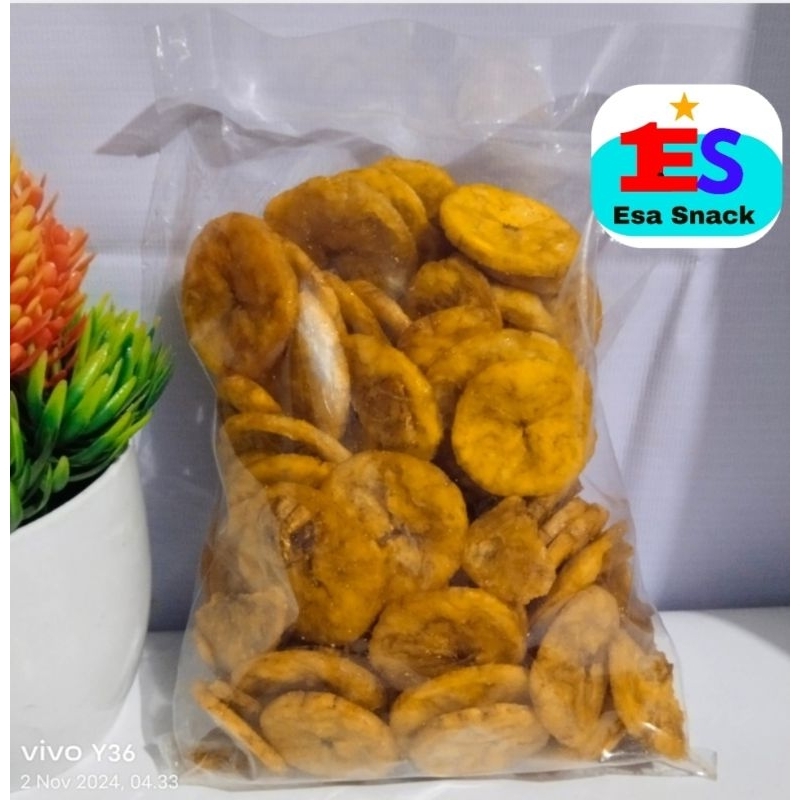 

Keripik Pisang Manis 1kg kripik pisang manis aroma nangka