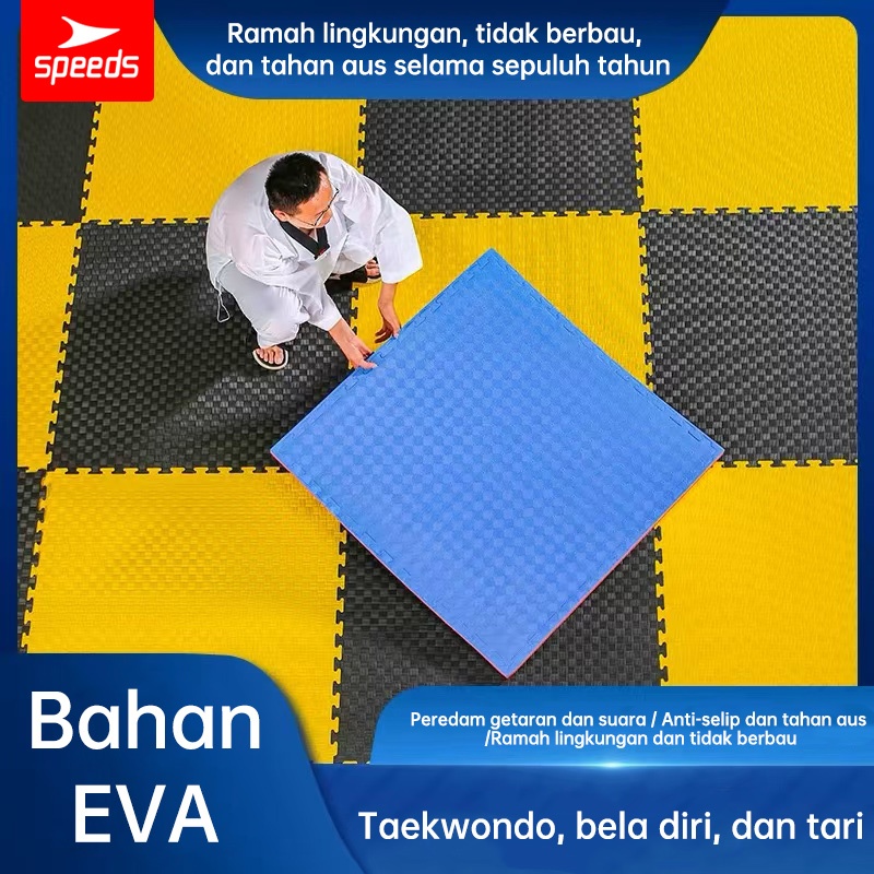 SPEEDS Matras Latihan Taekwondo Dua Sisi, Matras Tebal Ukuran Besar Puzzle, Matras Kebugaran, Matras