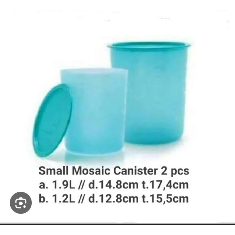 Small mosaic canister Tupperware isi 2