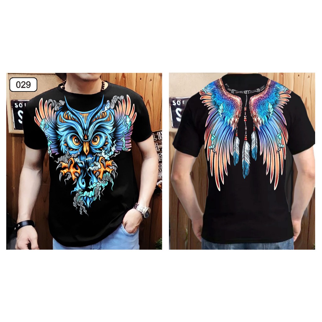 Kaos Distro Pria Tshirt Keren Motif Owl Batik