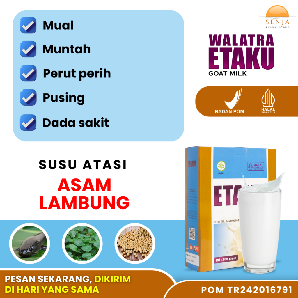 

Asam Lambung Gerd Maag Sesak Nafas Mual Sembuh Dengan Susu Etaku Goat Milk Powder