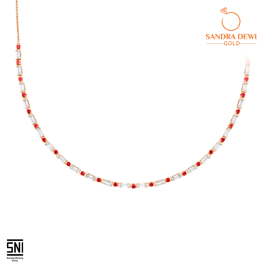 Kalung Sandra Dewi Gold Baguette Ruby Collections NC230022