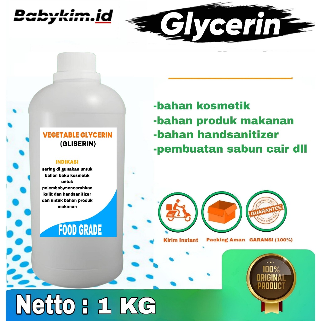 

Glycerin 1 kg / Vegetable Glicerin ( food grade } 1 kg