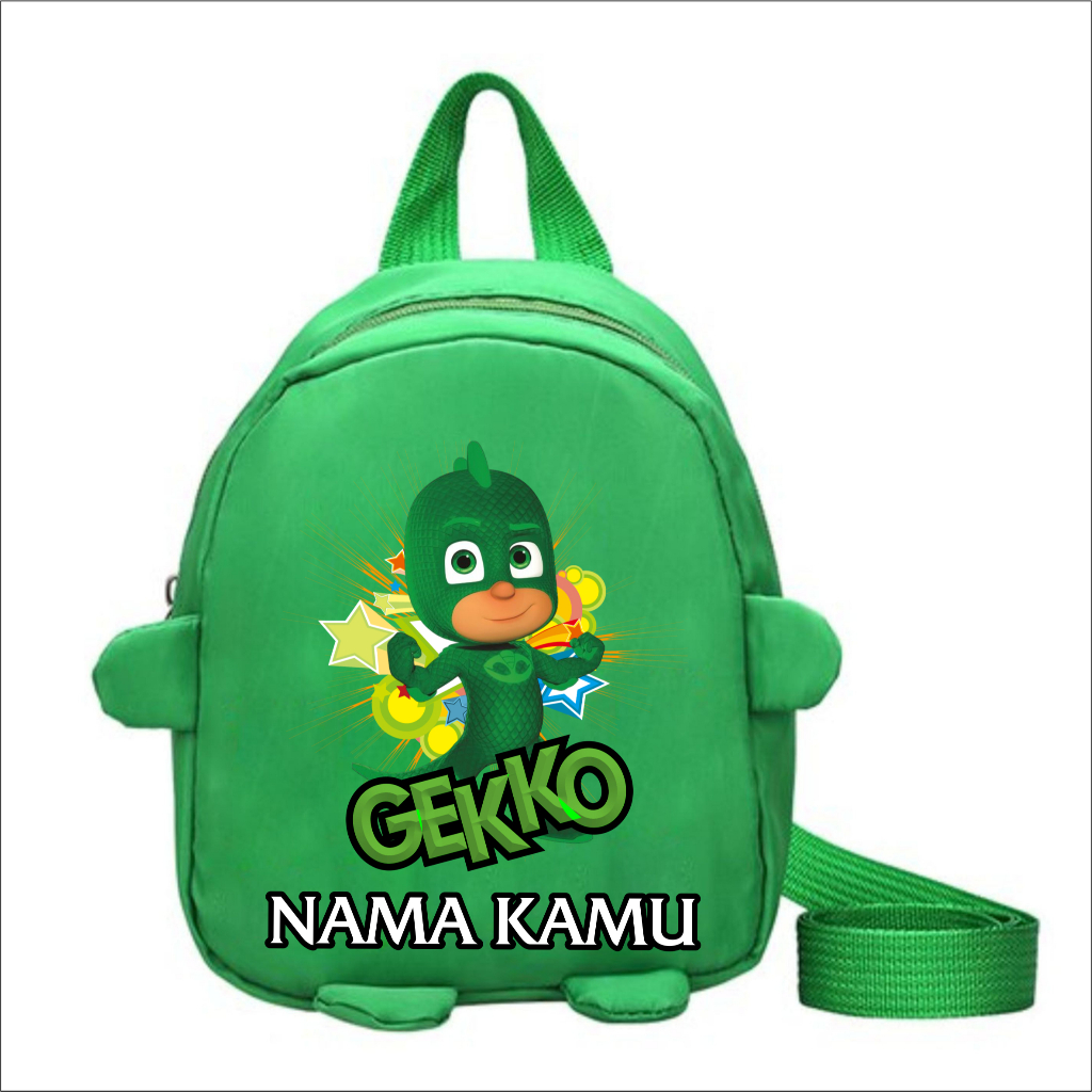 Tas Ransel Anak Laki Laki dan Perempuan Ransel Mini Lucu Motif PJ MAKS GEKKO Terabaru Unisex