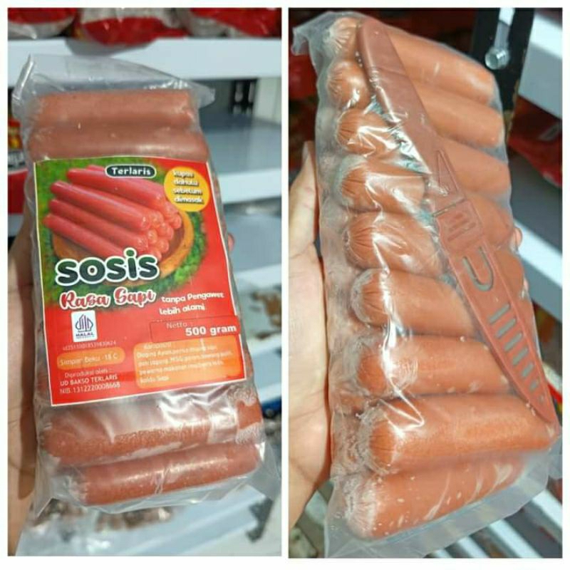 

(Frozen food) Sosis sapi merek Terlaris berat 500gr