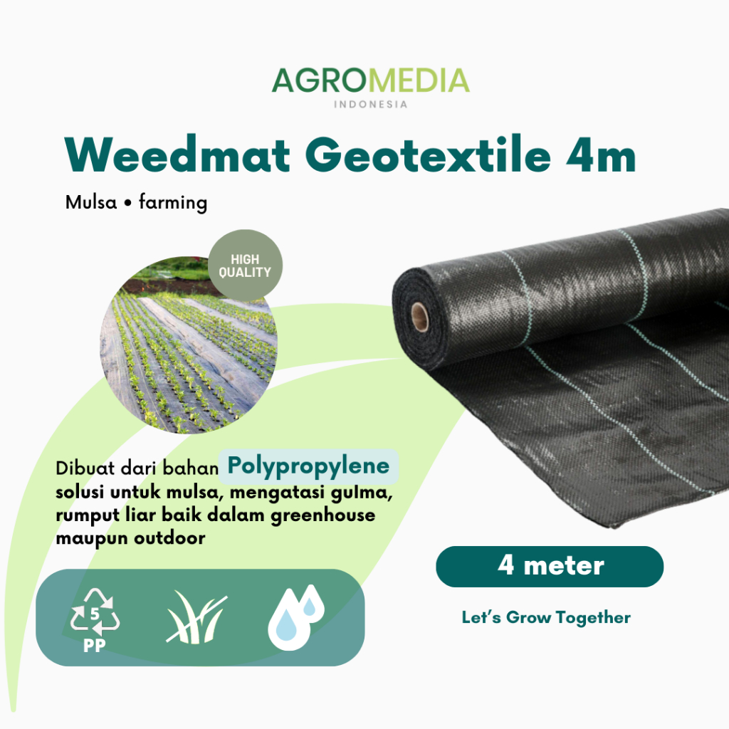 Weedmat Terpal Geotextile Mulsa Gulma Hitam Mulsa