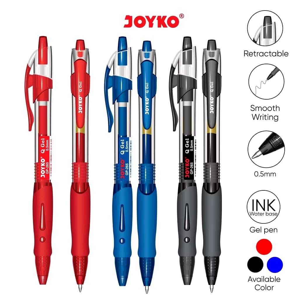 

Gel Pen Pulpen Pena Joyko GP-265 Q Gel 0.5 mm