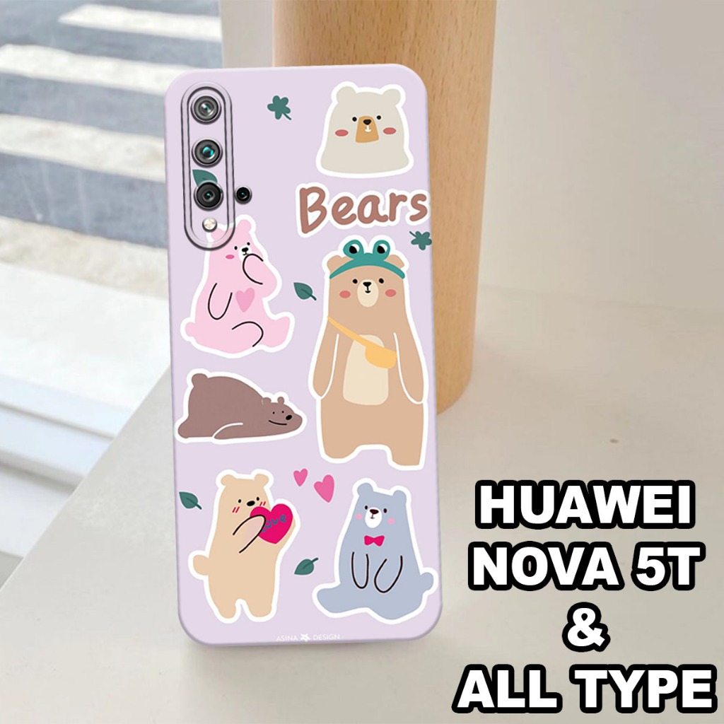G8 - Silikon HUAWEI NOVA 5T - Softcase pro camera HUAWEI NOVA 5T - Motif CEWEK - Bahan  Karet Lentur