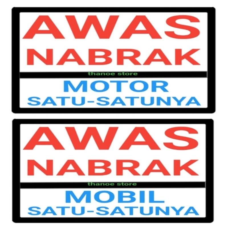 

Stiker Awas Nabrak Motor Atau Mobil Anti Air Tanpa Minimum Order