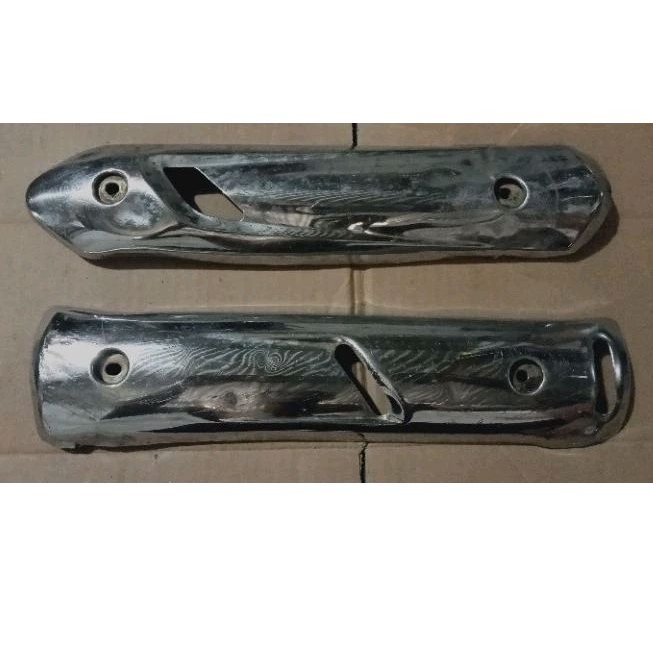 COVER PELINDUNG KNALPOT YAMAHA VEGA R NEW JUPITER Z VEGA ZR ORI BEKAS COPOTAN