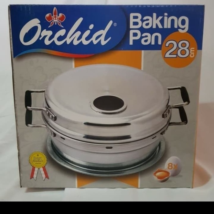 Baking Pan Orchid 28Cm - Loyang Kue Bolu . Cetakan Kue Bolu Panggang