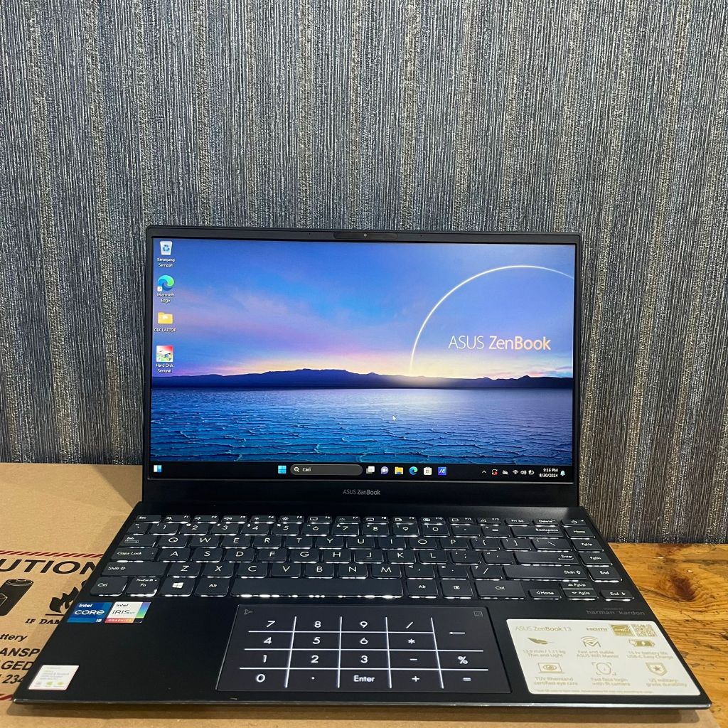 ASUS ZenBook 13 - UX325EA, Intel Core i5-1135G7, Gen 11Th, Ram 8 GB / 512GB SSD, Numpad (Numerik), B