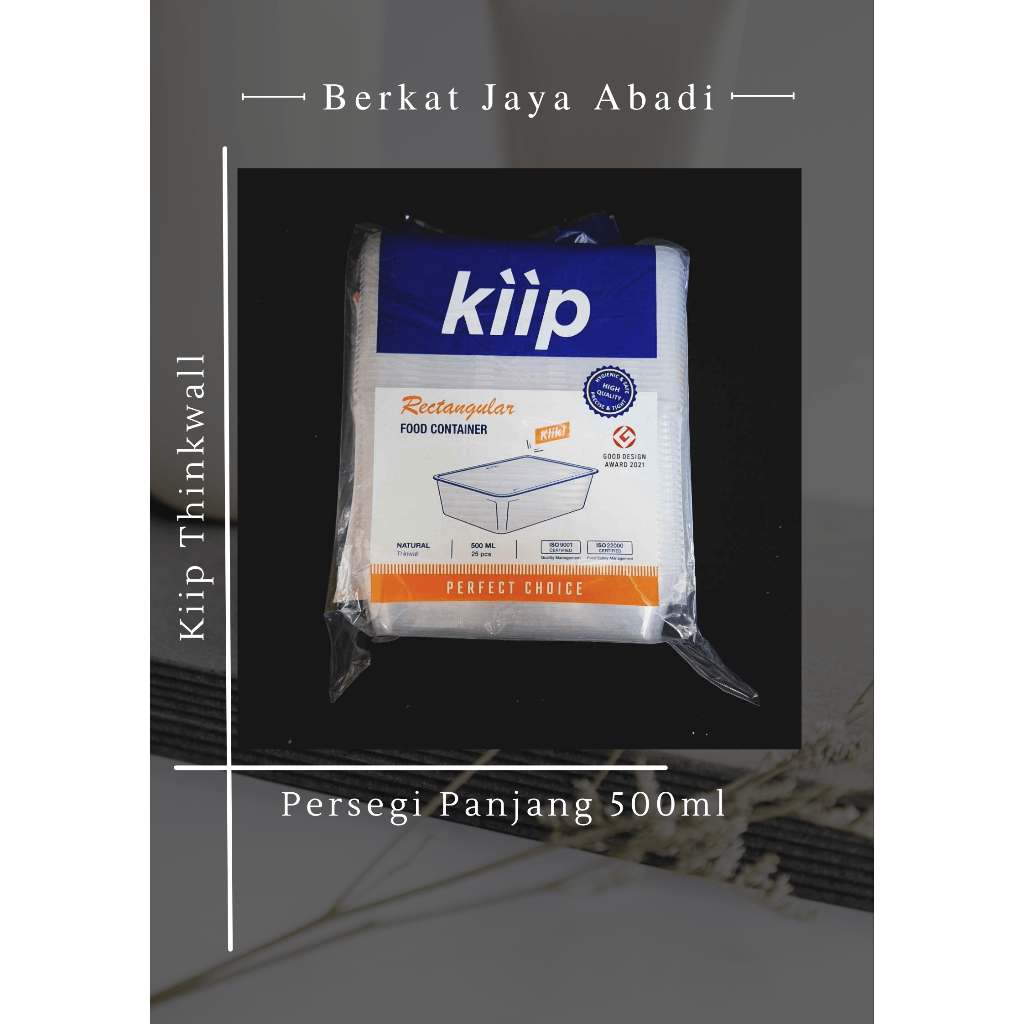 Thinwall Persegi Panjang 500ml, 650ml, 1500ml Plastik kiip