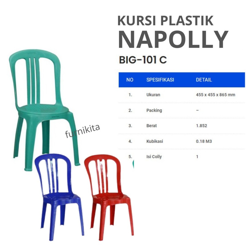 NAPOLLY - KURSI SENDER PLASTIK BIG 101