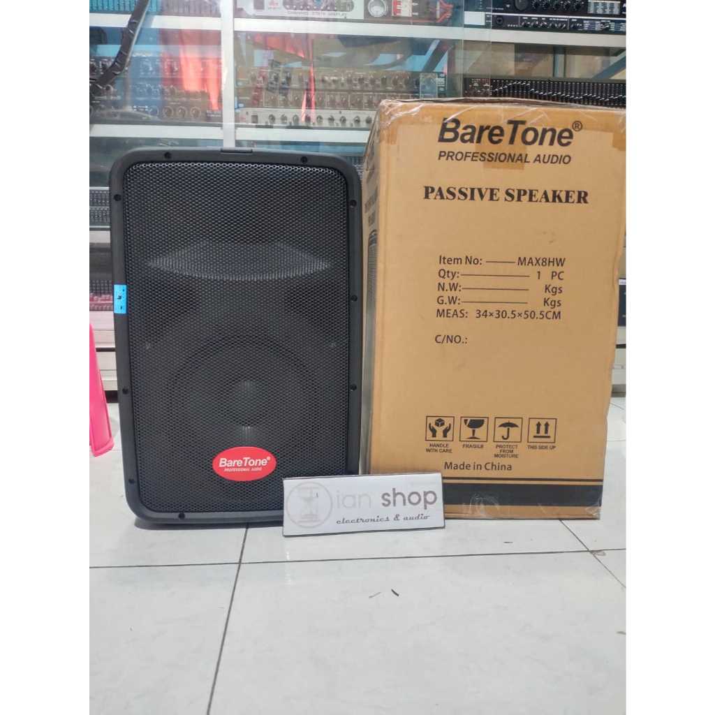 Speaker Pasif Baretone MAX 8 HW Original 8 inch Passive BARETONE MAX8HW Garansi Resmi Sepasang 2 Box