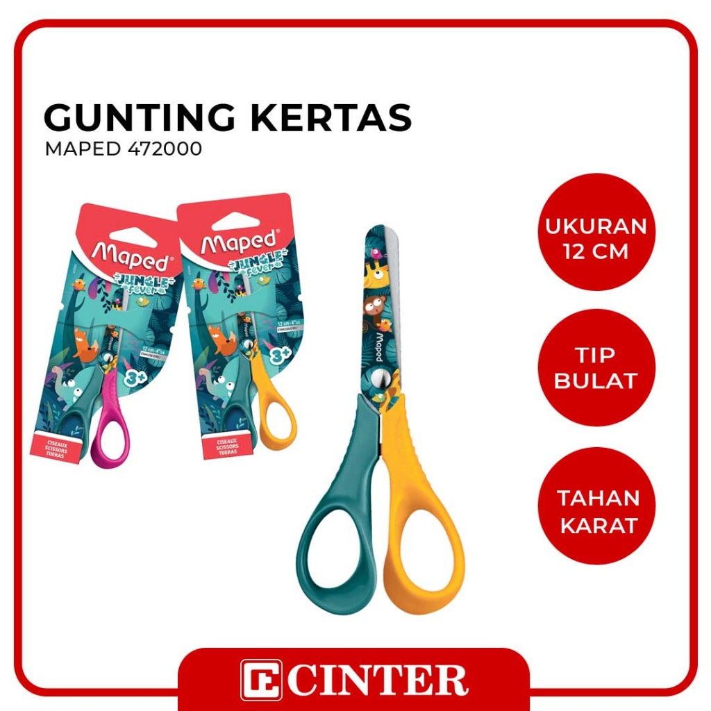 

MAPED - GUNTING KERTAS JUNGLE FEVER VIVO 12CM (4 3/4") 472000