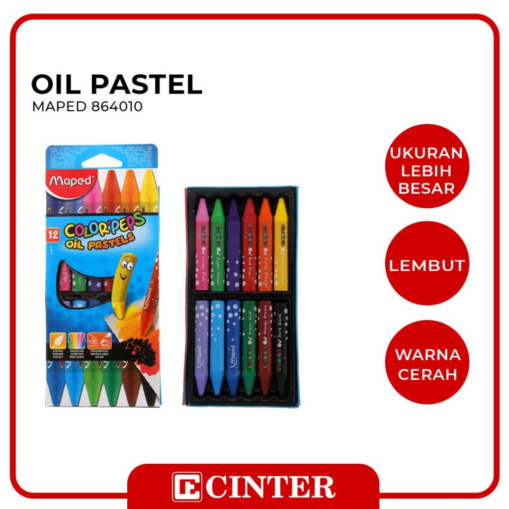 

MAPED - [ FREE GIFT ] Crayon Oil Pastel 12 W 864010