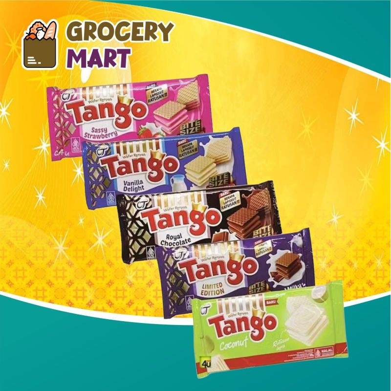 

(PACK) Tango Wafer Vanilla,milky chocolate,chocolate 35gr Isi 10Pcs