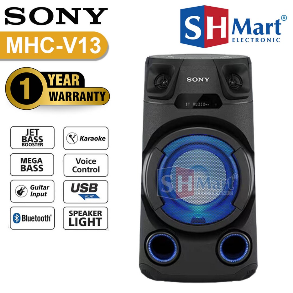 SPEAKER SISTEM AUDIO SONY BLUETOOTH MHC-V13d / MHC-V43D / MHC-V83D SONY MINI HIFI  GARANSI RESMI (ME