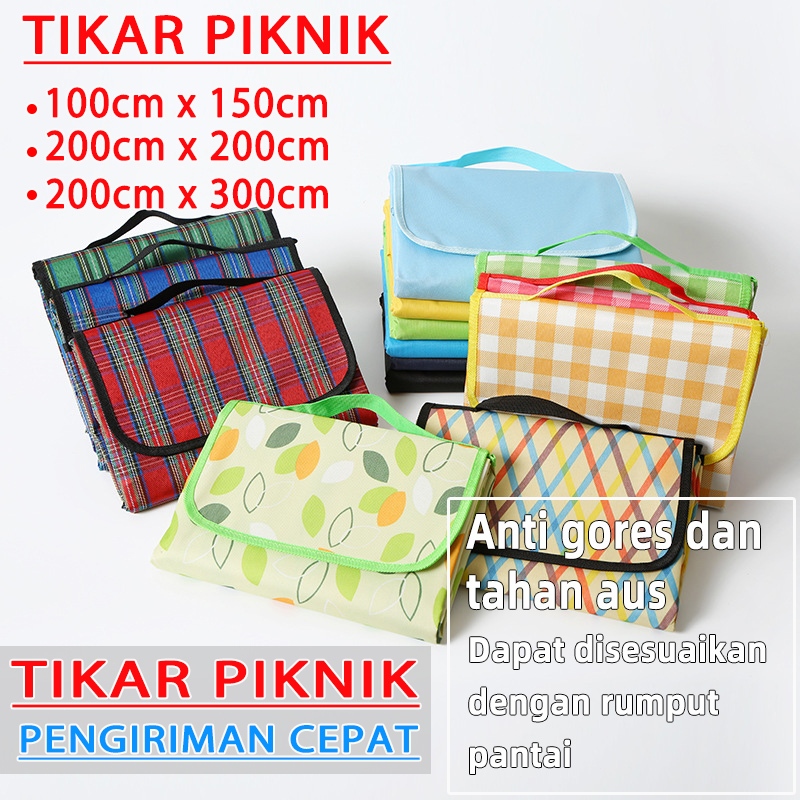 【upgrade】tikar lipat piknik waterproof 200x200 tikar lipat piknik waterproof jumbo tikar piknik wate