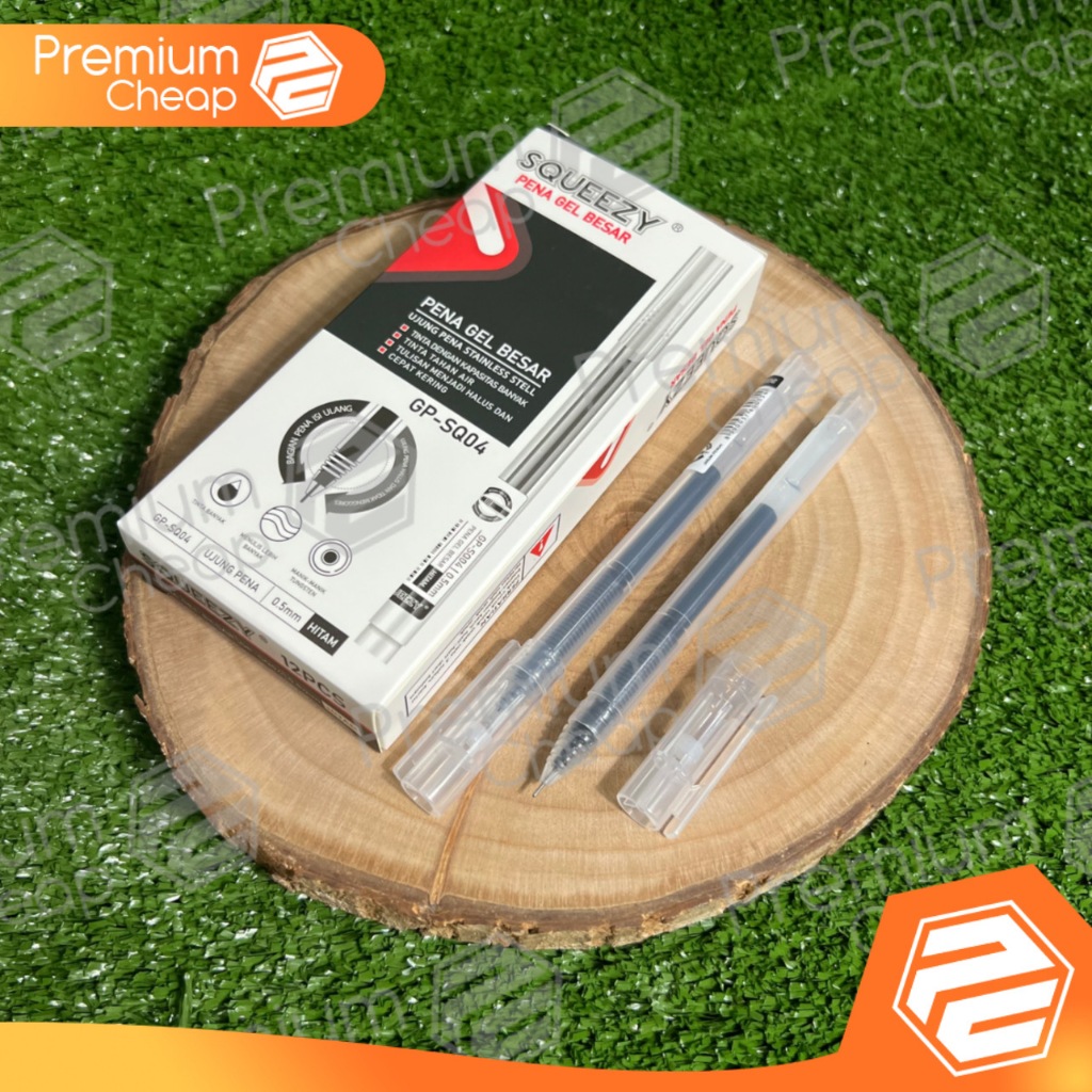 

[12 PCS] Gel Pen Besar Pulpen Squeezy GP-SQ04 Isi Gel Besar
