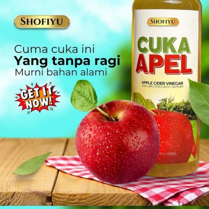 Cuka Apel Sari Buah Asli Shofiyyu