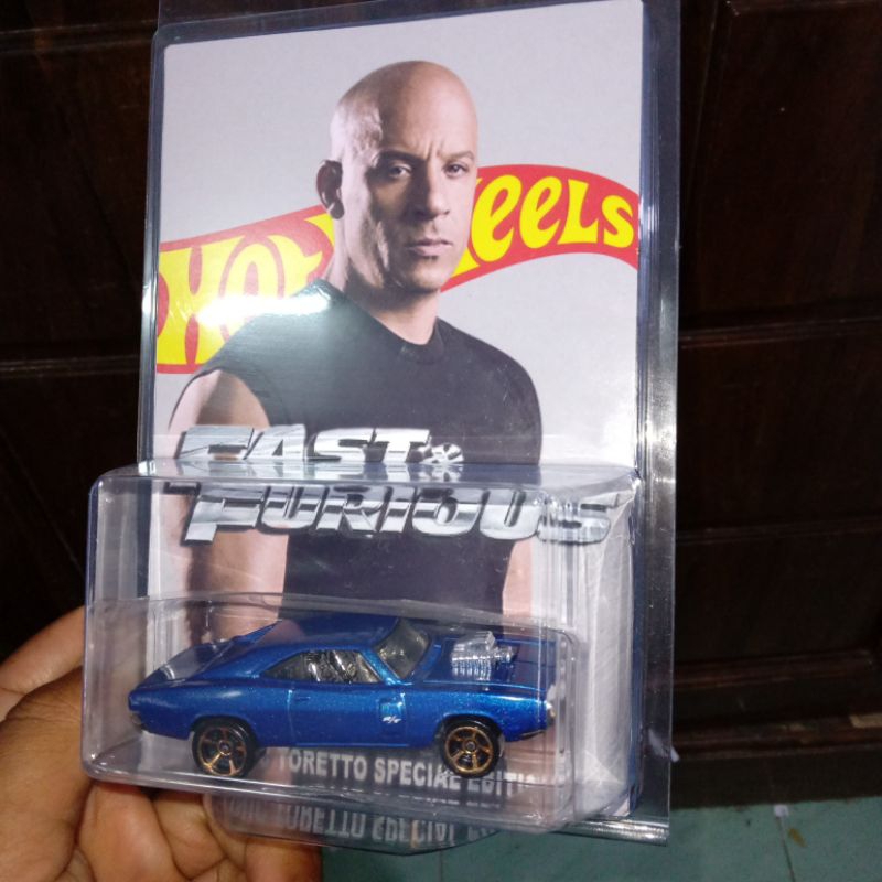Custom Card Dominic Toretto Fast Furious Dodge Charger Hw Hot Wheels Hotwheels Navy Blue Bday Gift H