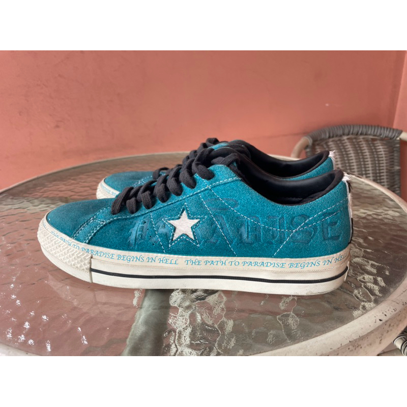 CONVERSE ONE STAR PRO SKATE X SEAN PABLO PARADISE OX RAPID TEAL BLACK EGRET RESMI ORIGINAL PT MAP ST