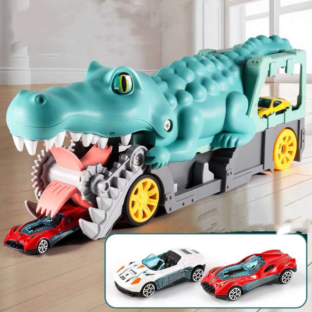 

Mainan Anak Mobil Mobilan Truck Truk SHARK CHOMP Dino TRANSPORTER PLAY SET - TRANSPORT MEGALODON