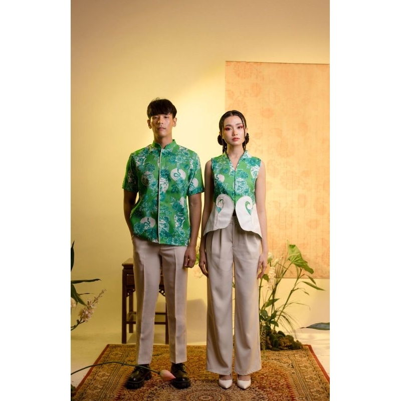 [ WEARING INS ] LIN COUPLE | Baju Imlek Couple | Atasan Imlek | Baju Chongsam Couple | Baju Chongsam