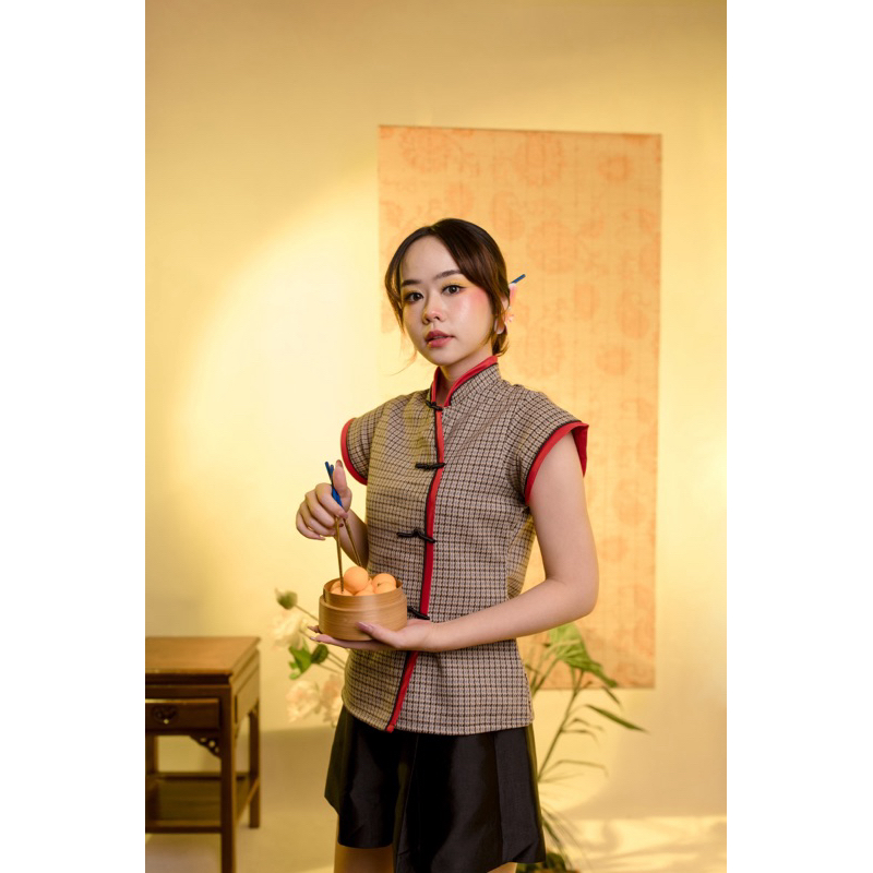 [ WEARING INS ] RUI YI TOP | Baju Imlek Couple | Atasan Imlek | Baju Chongsam Couple | Baju Chongsam