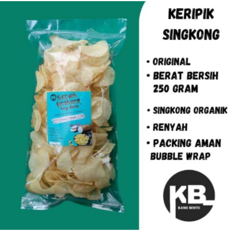 

kang Bento Keripik singkong 250gram rasa original kriuk dan renyah