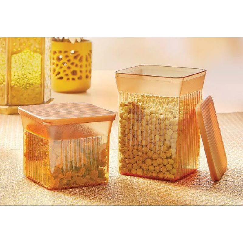 TUPPERWARE TOPLES FAMILY MATE GOLD SET
