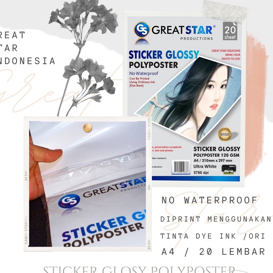 

KP8 Sticker Glosy Polyposter greatstar A42